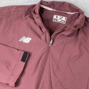 NEW New Balance Windbreaker Jacket Maroon Mens Size 3x Vented Full Zip Pockets